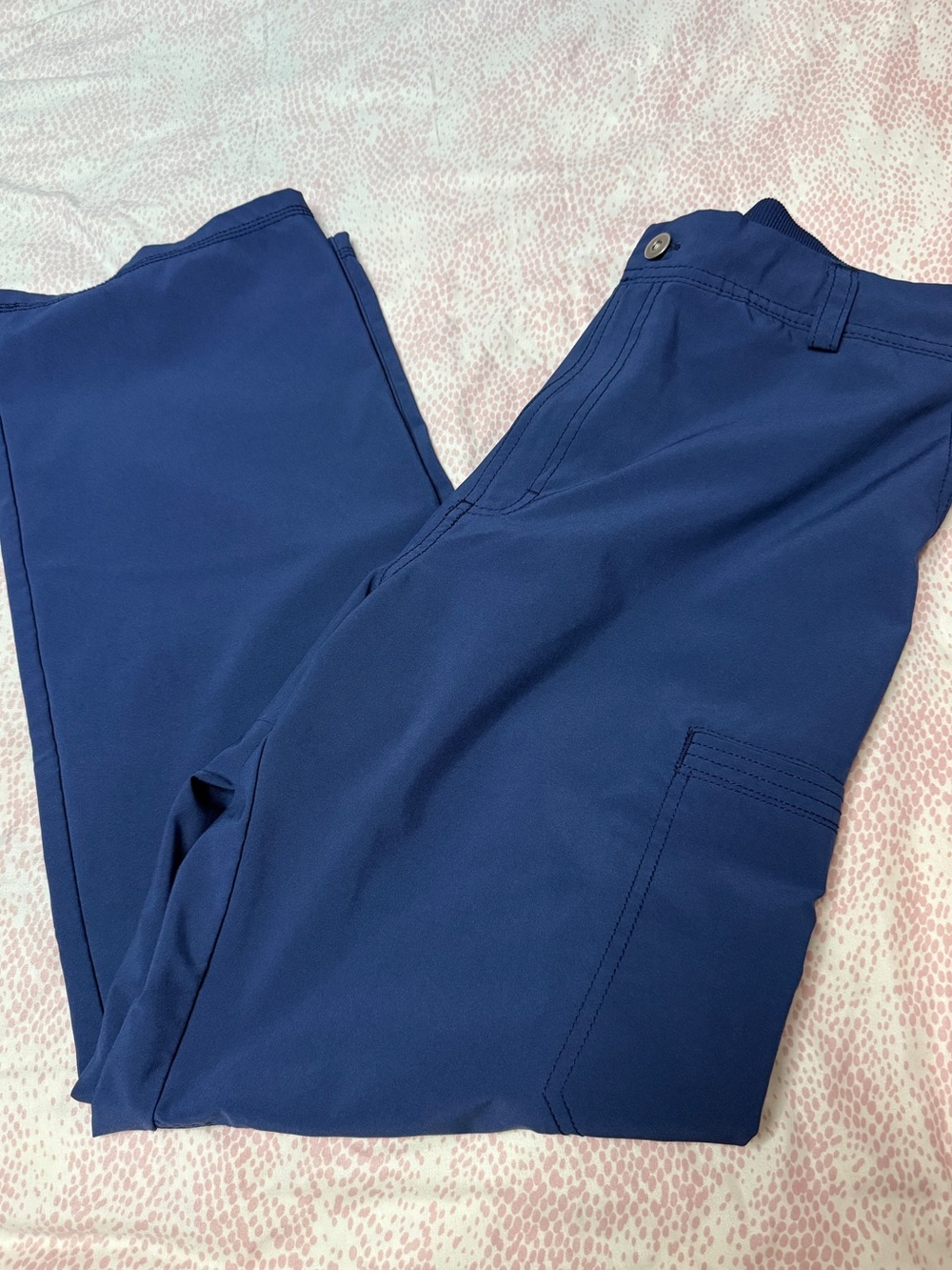 Navy Straight Leg Women's Scrub Pants Med  Petite